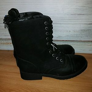 NWT black combat boots